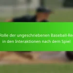 Die Rolle der ungeschriebenen Baseball-Regeln in den Interaktionen nach dem Spiel