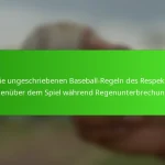Die ungeschriebenen Baseball-Regeln des Respekts gegenüber dem Spiel während Regenunterbrechungen