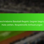 Ungeschriebene Baseball-Regeln: Gegner begrüßen, Hüte ziehen, Respektvolle Anfeuerungen
