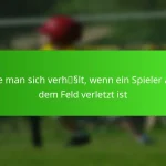 Wie man sich verhält, wenn ein Spieler auf dem Feld verletzt ist