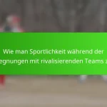 Wie man Sportlichkeit während der Begegnungen mit rivalisierenden Teams zeigt