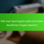 Wie man Sportsgeist während eines deutlichen Sieges bewahrt