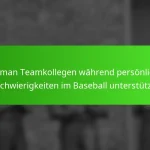 Wie man Teamkollegen während persönlicher Schwierigkeiten im Baseball unterstützt
