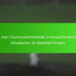Wie man Teamzusammenhalt in herausfordernden Situationen im Baseball fördert